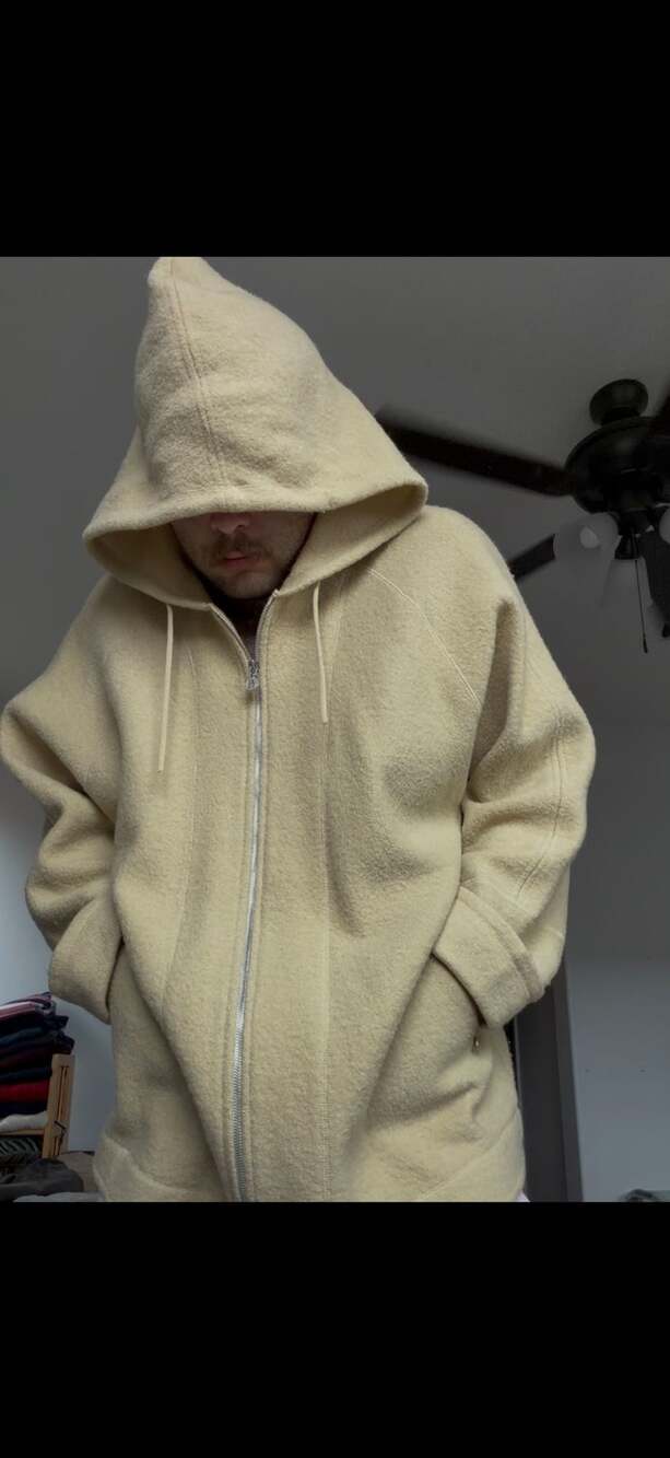 Vintage Designer Wool Zip Hoodie - BERNARDO Made in Italy Sz 3XL